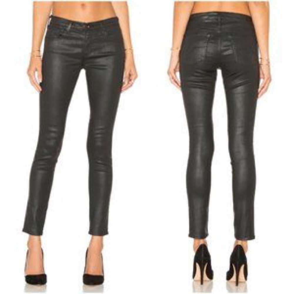 AG The Legging Coated Black Jeans size 27